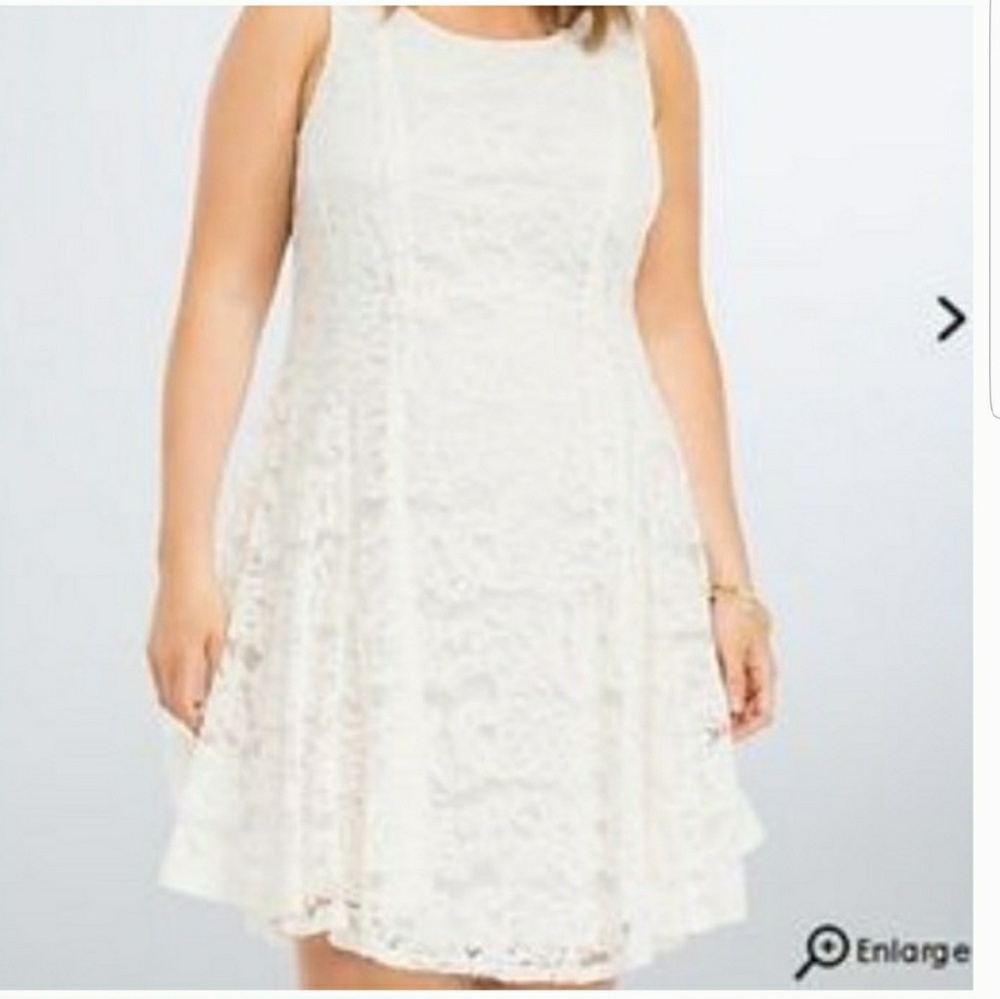 Torrid white lace dress
